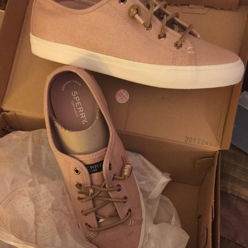 Shimmer Blush Pink Gold SPERRY -BRAND NEW